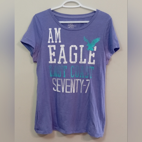 American Eagle Purple Graphic Tee - Picture 4 of 4